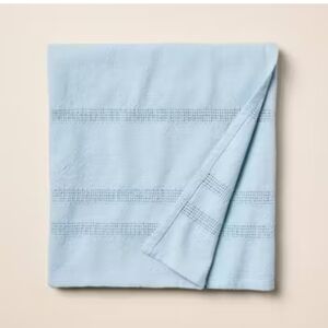 Hearth and hand cross hatch weave blue throw blanket